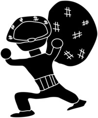 怪しい不審者のシルエット素材