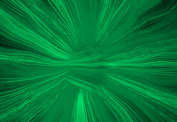 3d illustration of green color abstract hairy  abstract background.