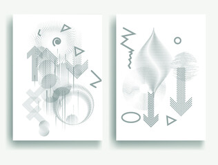 Modern minimal posters . Vector design composition with various geometric shapes . Abstract contemporary art . Neo modernism .