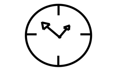 Black time clock icon isolated on white background.clock icon or logo isolated sign symbol isolated on plane background.