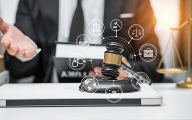 justice and law concept.Male judge Consultation and legal concepts, lawyers, 