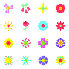 Amazing Icons Set of Flora with Scalable Facility 
