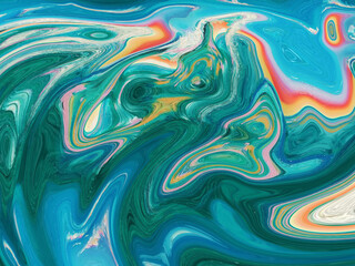 Psychedelic swirling abstract paint background