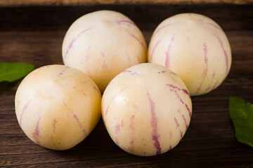 Fresh fruit ginseng fruit  on wooden background