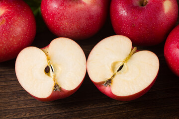 Fresh gala apples isolated on white background.