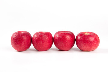 Fresh gala apples isolated on white background.