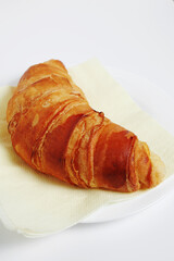 Croissant in plate