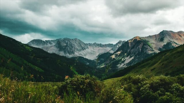 Time-lapse rocky mountains, Ashcroft Colorado. 
