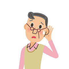 耳の聞こえが悪いおじいさん
