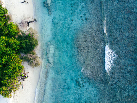 tropical beach arieal