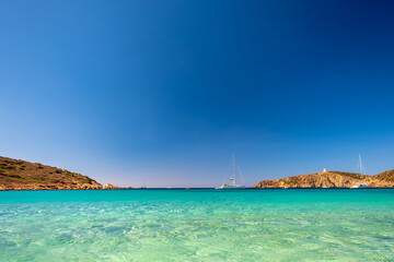 Turredda beach, Sardinia, in a summer day