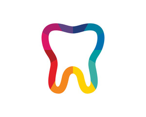 olorful dental icon logo design