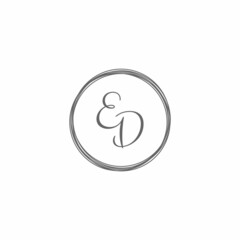 initials ED with feminine style