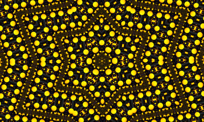 Yellow Round dot figure. Seamless pattern with circles. Abstract blue background. illustration. A good choice for the background display, website, flyers, brochures and presentations.