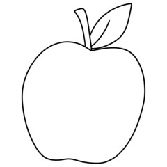 Green Apple outline design illustration for web, wedsite, application, presentation, Graphics design, branding, etc.