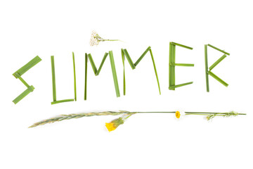 Fototapeta premium unusual word inscription Summer