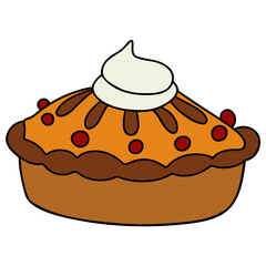 Pie color design illustration for web, wedsite, application, presentation, Graphics design, branding, etc.