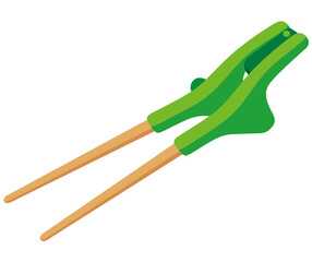 バネ付きの箸　自助具　介護