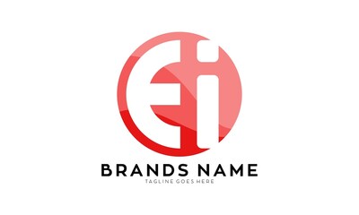 Red EI alphabet logo