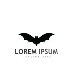 bat vector icon logo template