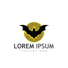 bat vector icon logo template