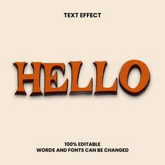 Hello Editable Text Effect