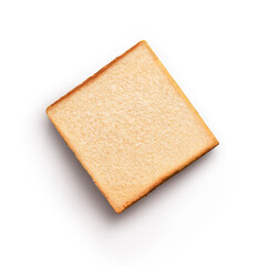 Sandwich top view in white background