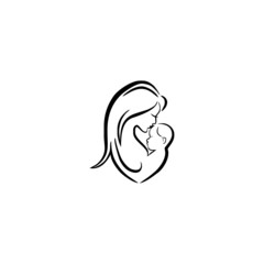 Mother and Baby Logo Images template Vectors pregnant
