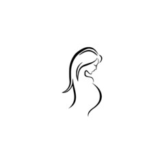 Mother and Baby Logo Images template Vectors pregnant