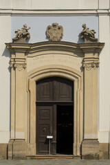 Fototapeta premium Pilgrimage Church of the Virgin Mary in town Sloup. Czech Republic, South Moravia.