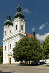 Obraz premium Pilgrimage Church of the Virgin Mary in town Sloup. Czech Republic, South Moravia.