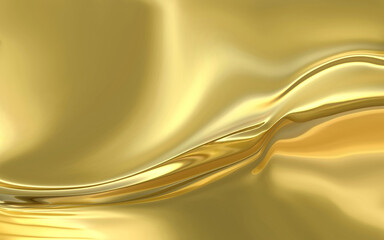 Unobtrusive yellow background. An abstraction made of liquid gold.