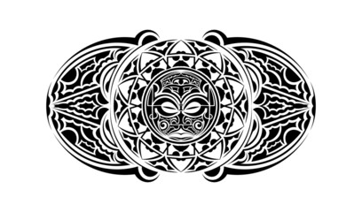 polynesian tattoo wrist sleeve tribal pattern forearm. ethnic template ornaments vector.