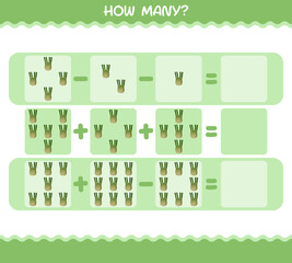 How many cartoon fennel. Counting game. Educational game for pre shool years kids and toddlers