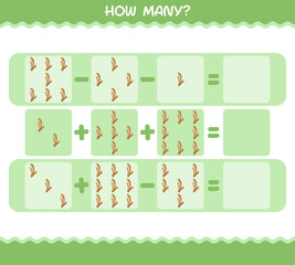 How many cartoon ginger. Counting game. Educational game for pre shool years kids and toddlers