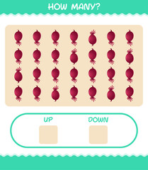 How many cartoon beet. Counting game. Educational game for pre shool years kids and toddlers