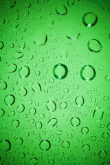 water drops on glass background.