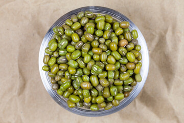 Mung beans in bowl.