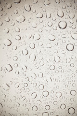 water drops on glass background.