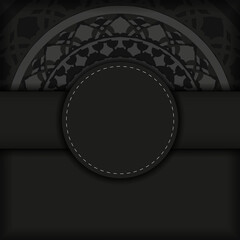 Preparing an invitation with a place for your text and vintage patterns.