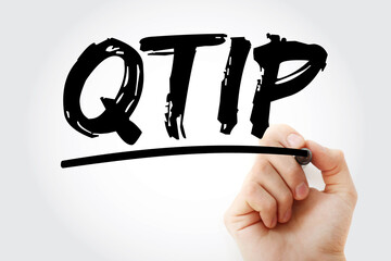 QTIP - Qualified Terminable Interest Property acronym with marker, concept background