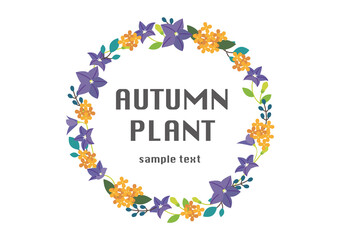 金木犀と桔梗のサークルフレーム