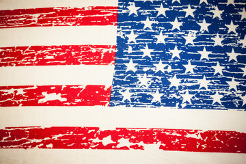 Vintage American flag background.