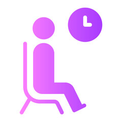 waiting room gradient icon