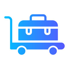 Obraz premium bag trolley gradient icon