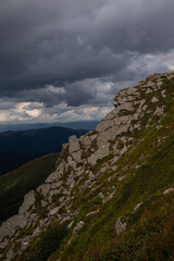view on mountains. stone hills