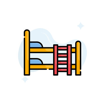 recommend clip art: Dormitories vector filled outline icon style illustration. EPS 10 file