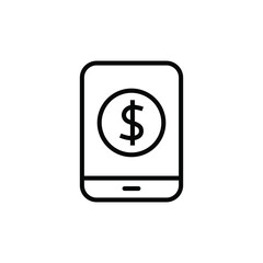 Mobile payment icon vector graphic