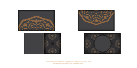 Stylish business cards with space for your text and vintage patterns. Print ready gray business card design with Greek patterns.