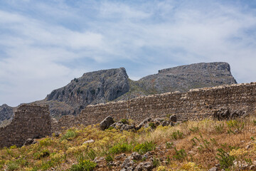 Fototapeta na wymiar ギリシャ　ロドス島のアルハンゲロスにあるアルハンゲロス城